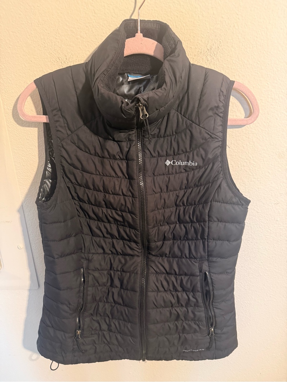 Columbia Omni Heat Women’s Medium Black Insulated Puffer Vest Full Zip